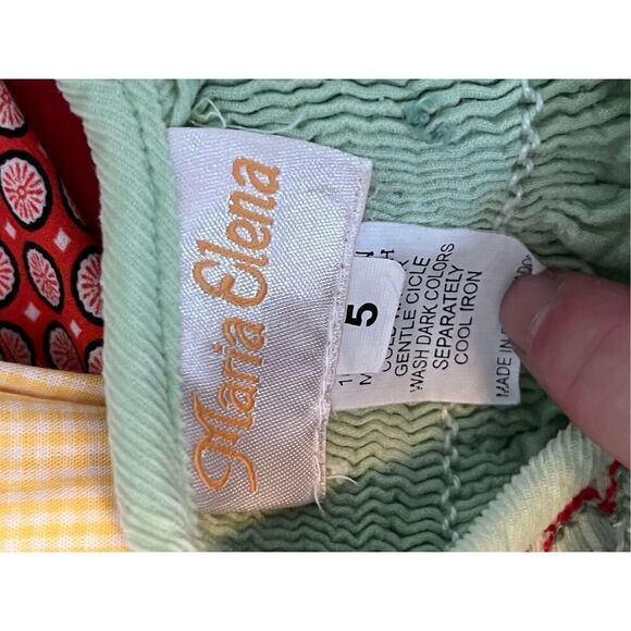 Maria Elena Light Green Corduroy Smocked Dress Little Kids Size 5 Fall Winter Ho - Picture 2 of 5